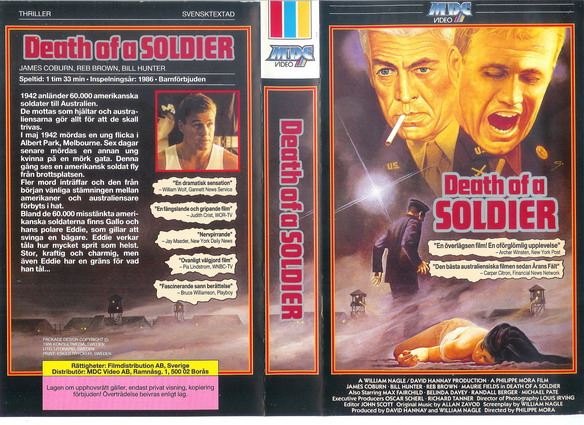 DEATH OF A SOLDIER (Vhs-Omslag)